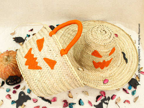 Angry Pumpkin Pack!  Personalized Halloween Bag & Hat
